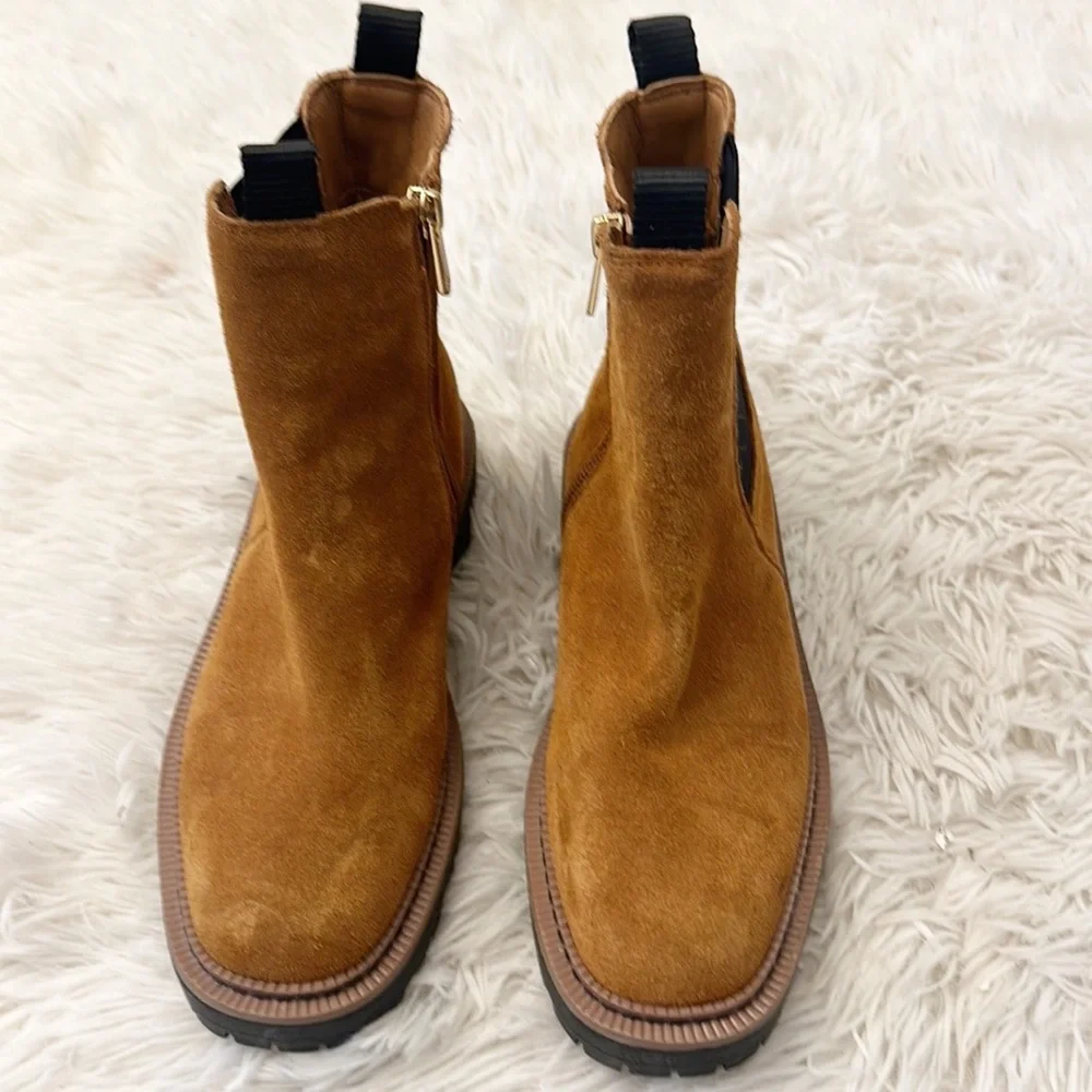 NEW $178 Sam Edelman Laguna Chelsea Lug Sole brown boot size 4